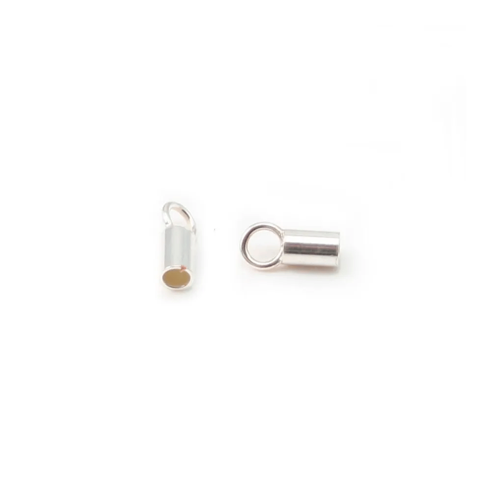 Embouts  pour cordon 1 mm argent 925 x4 pcs