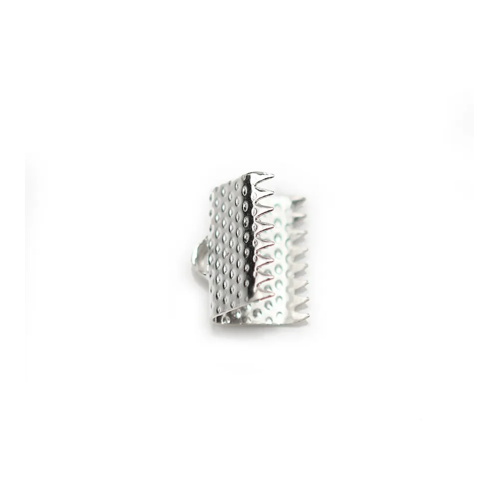 Embout pince, pour ruban en argent 925, 10mm x 2pcs