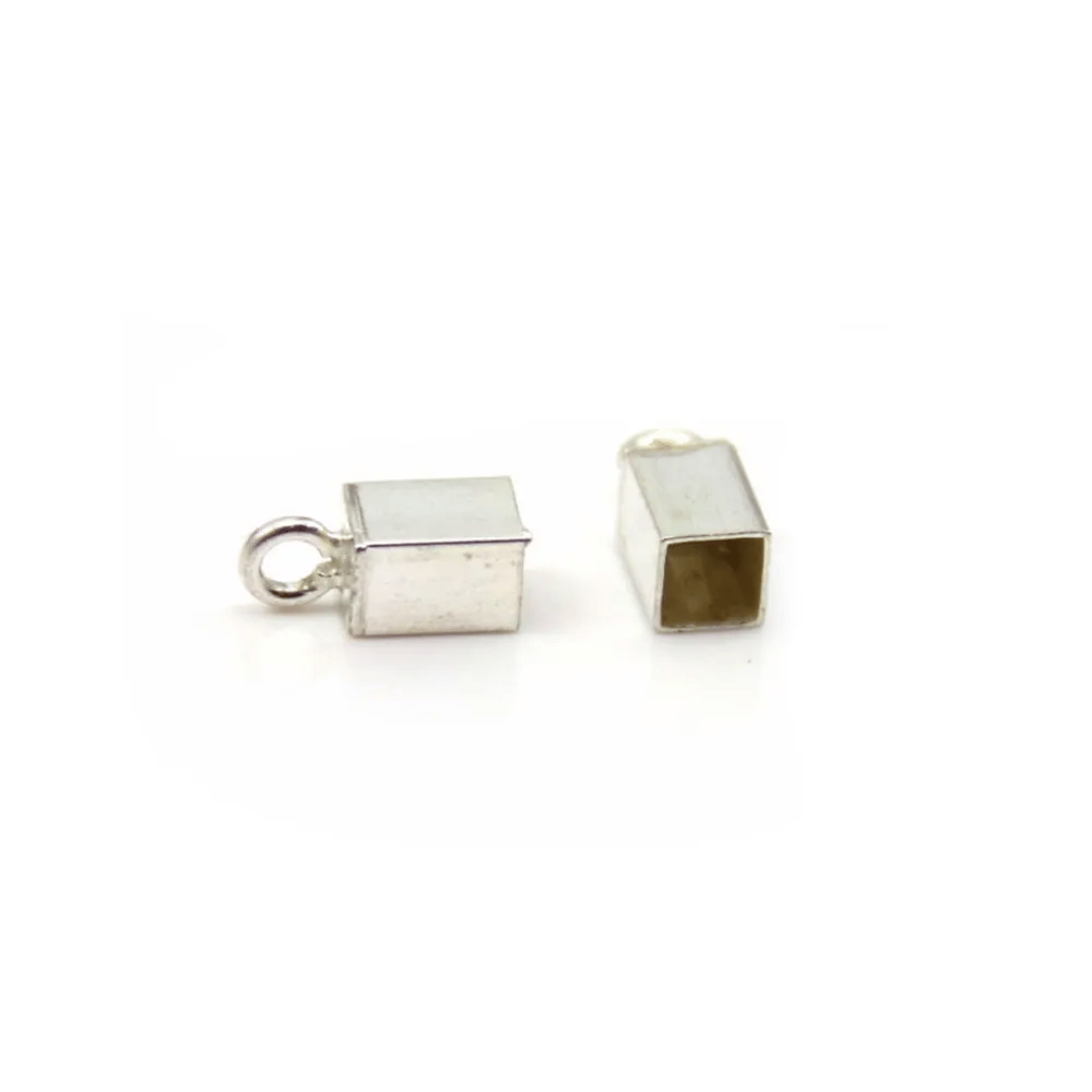 Embout carré, 3.5mm argent 925 x 1pc