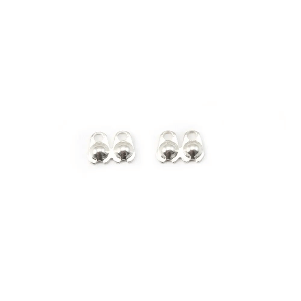 925 Sterling Silver crimp covers 2mm x 10 pcs