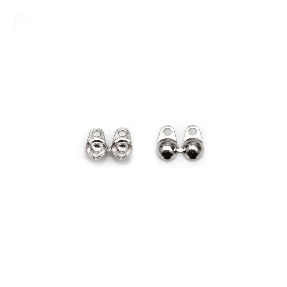 Caches knots, in 925 sterling silver rhodium, in round shape, 2mm x 10pcs