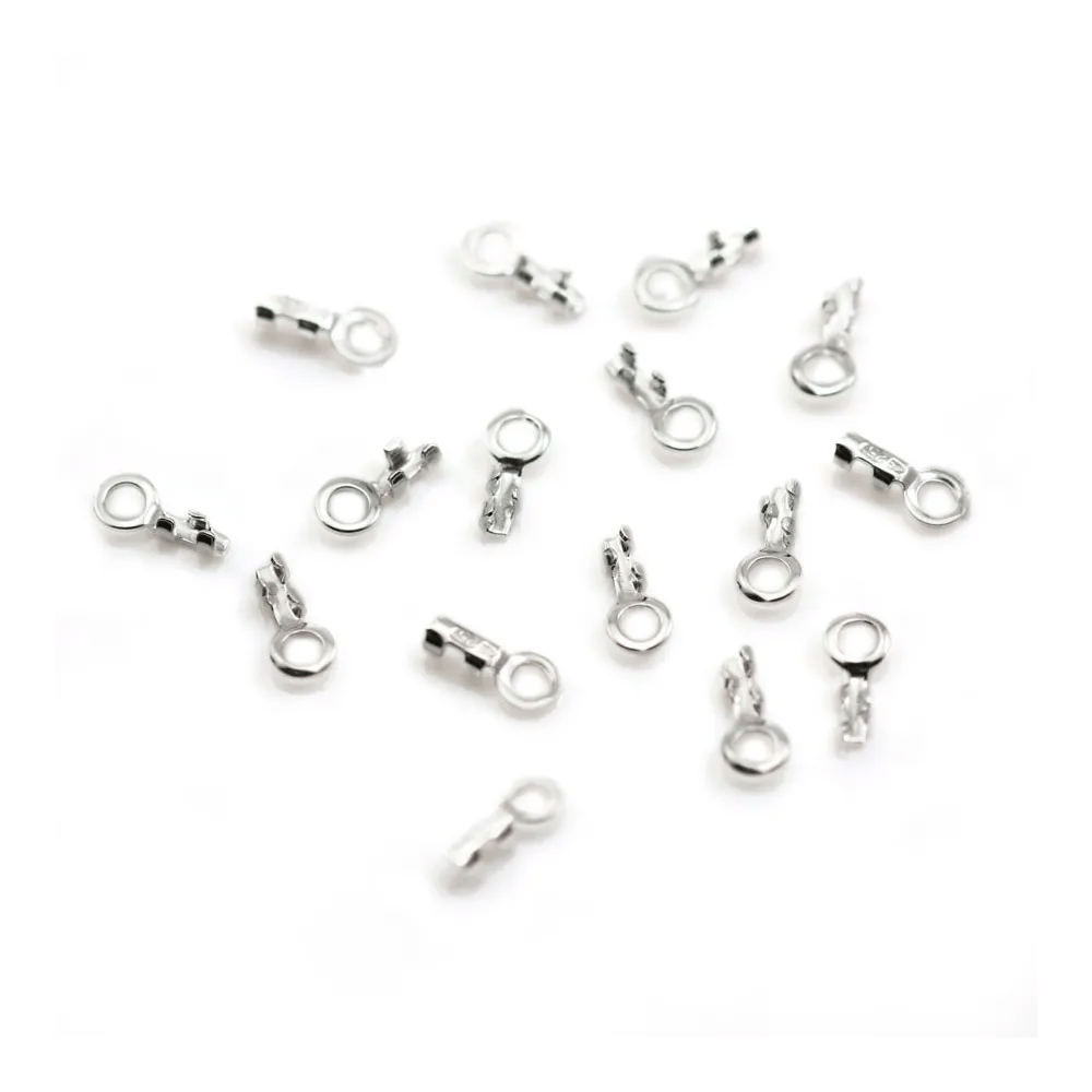 Embout mini-pince en argent 925, pour fil 0.5mm x 6pcs