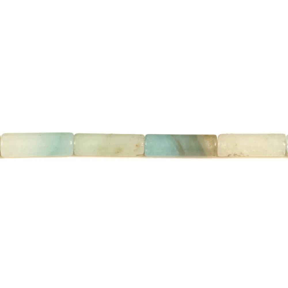 Amazonite, en forme de tube 4x13mm x 40cm