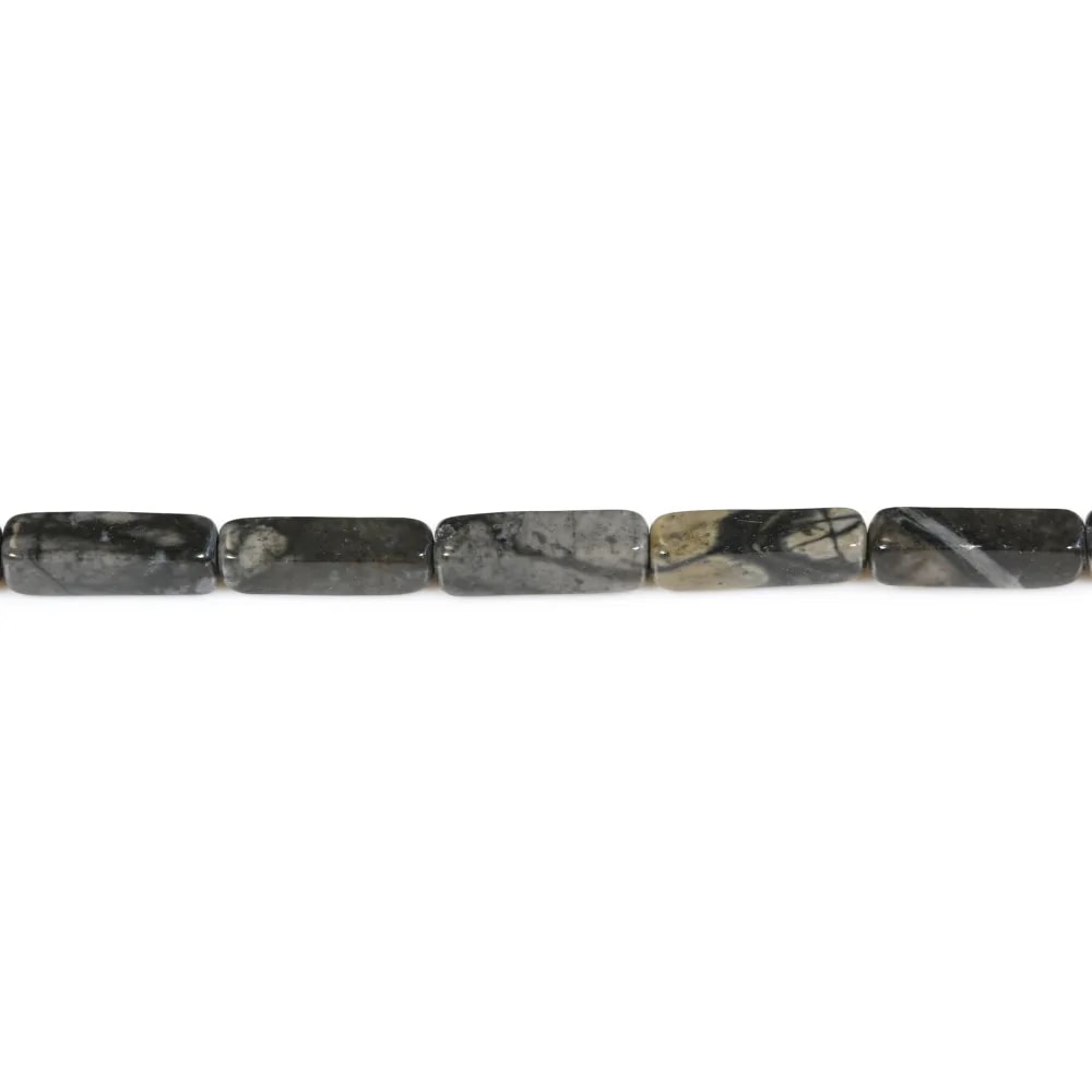 Jaspe Picasso, en forme de rectangle 4x13mm x 40cm