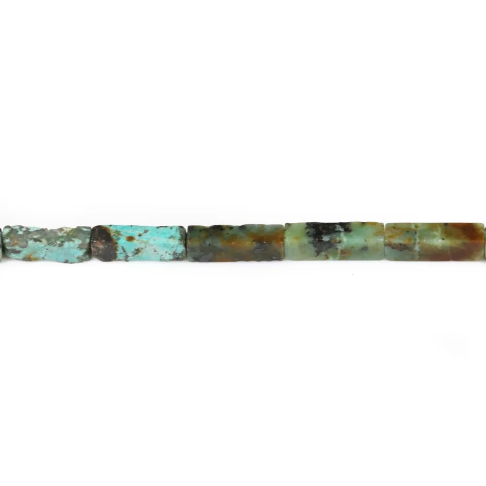 Turquoise africaine, en forme de rectangle 4x13mm x 40cm
