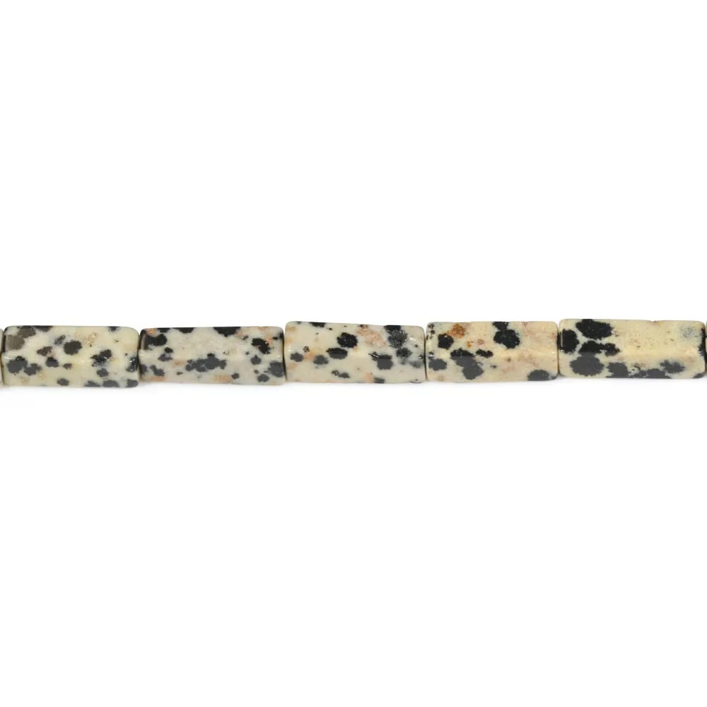 Jaspe dalmatien, en forme de rectangle 4x13mm x 40cm