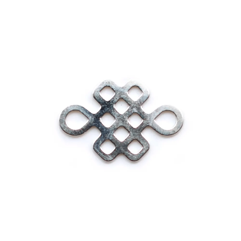 Intercalaire noeud chinois en argent 925 10x15mm x 1pc