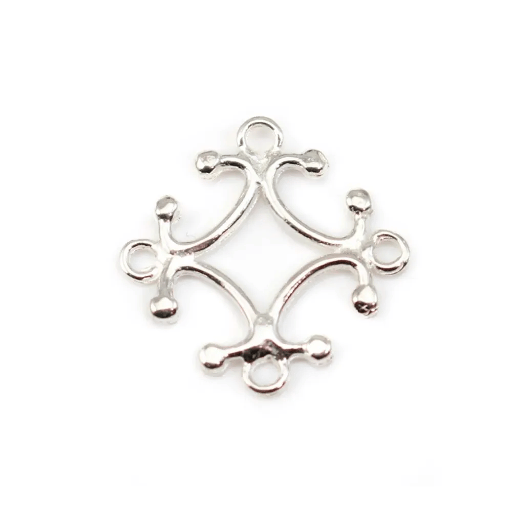 Argent 925 intercalaire Croix losange 15mm  x 1pc