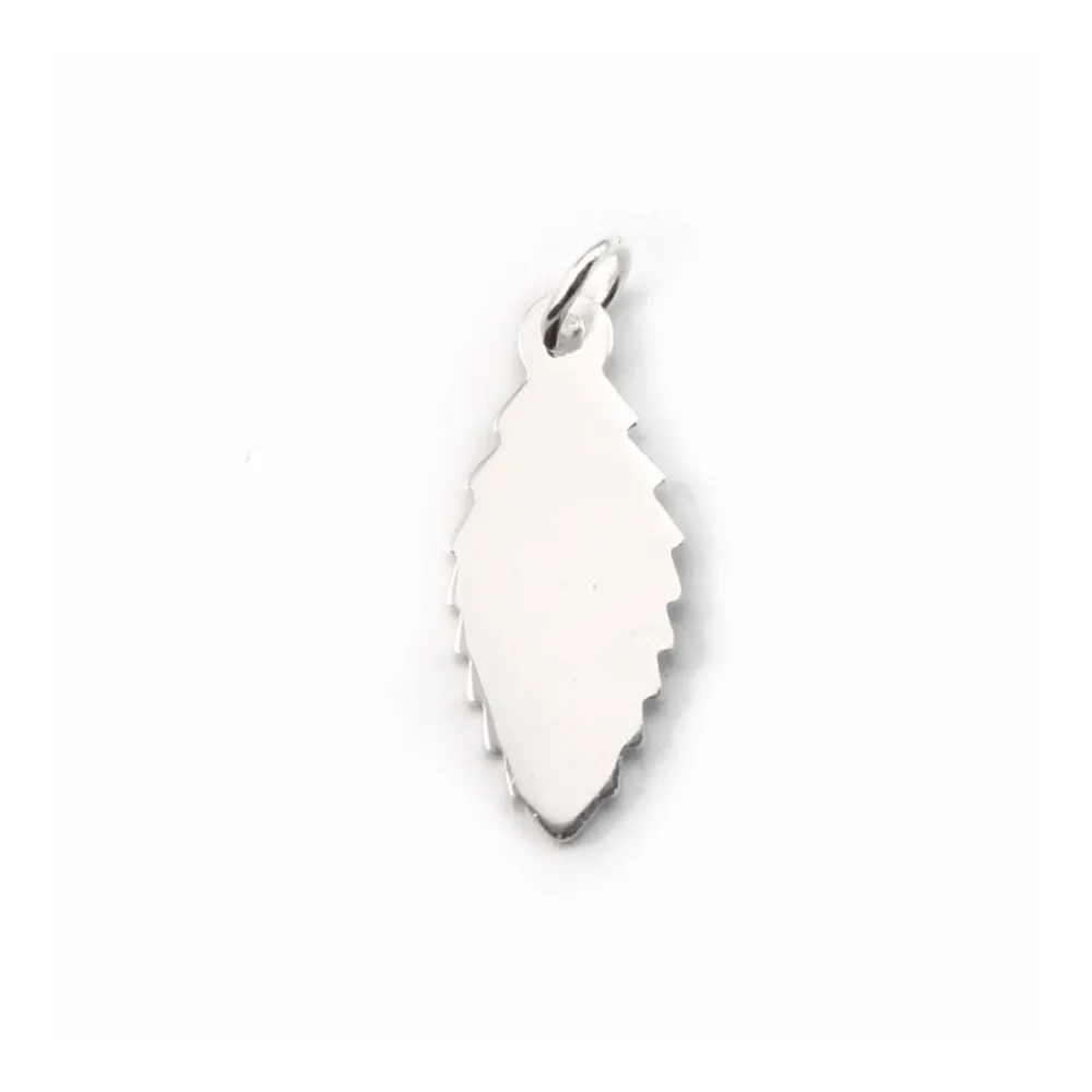 Argent  925 Feuille  6.5x15 X1pc