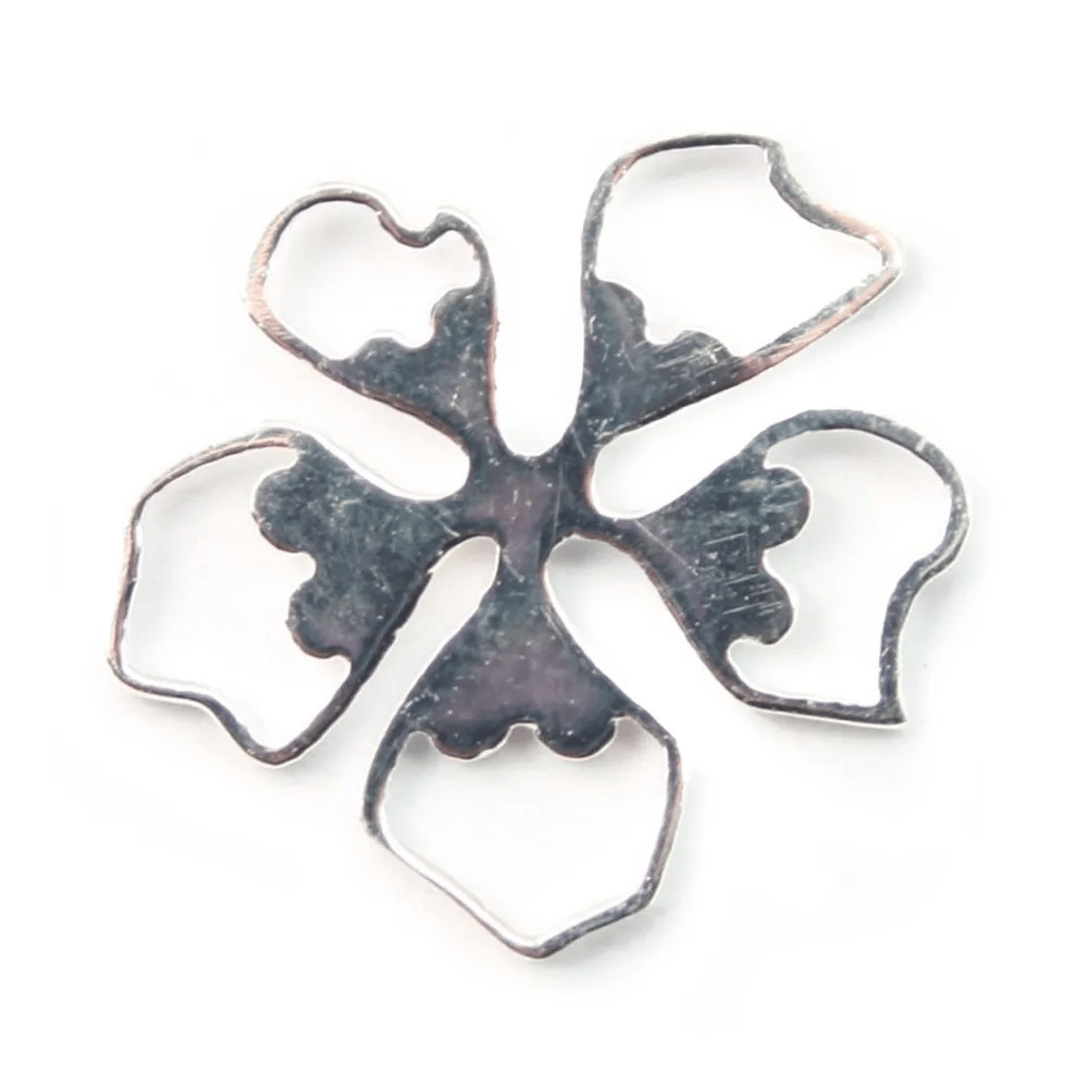 Silver  925 openwork flower spacer  14 mm x  1pc