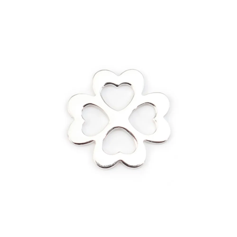 Argent 925 intercalaire Trèfle 12.6 mm  x 1pc