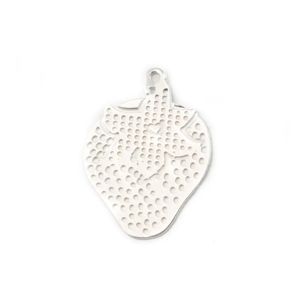 Breloque feuille Ajouté12x15 mm Argent  925 x 2 pc