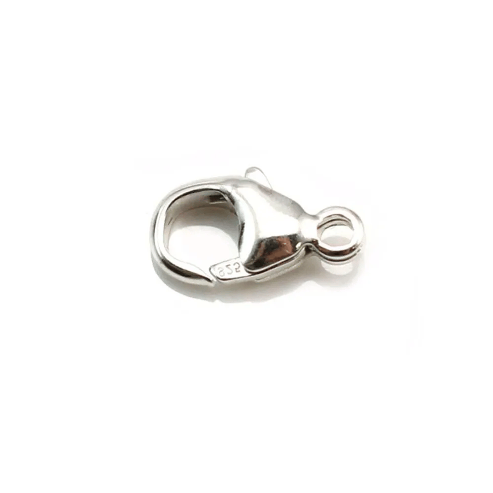 Lobster 6x11mm, sterling silver 925 x 2pcs