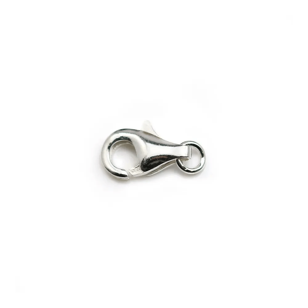 Fermoir Mousqueton,  Argent 925  9mm en Sachet  x 1 piece 