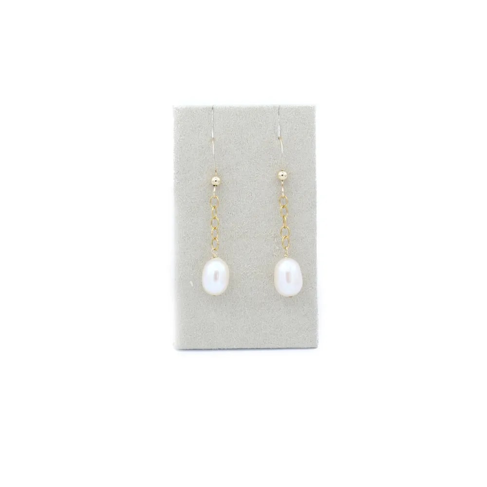 Boucles d’oreilles en gold filled & perles de culture d'eau douce x 2pcs