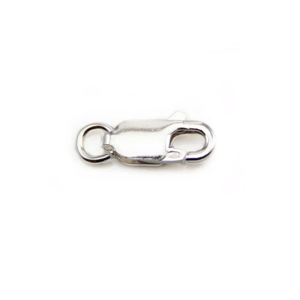 Fermoir Mousqueton Ovale,  Argent 925 5x12.5mm x 1pc