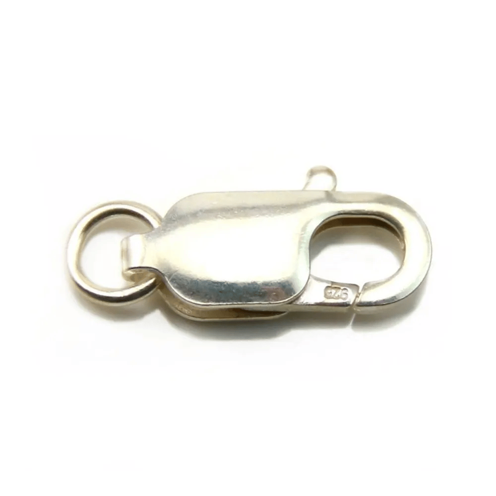 Fermoir Mousqueton Ovale,  Argent 925 6.5x16.5mm x 1pc