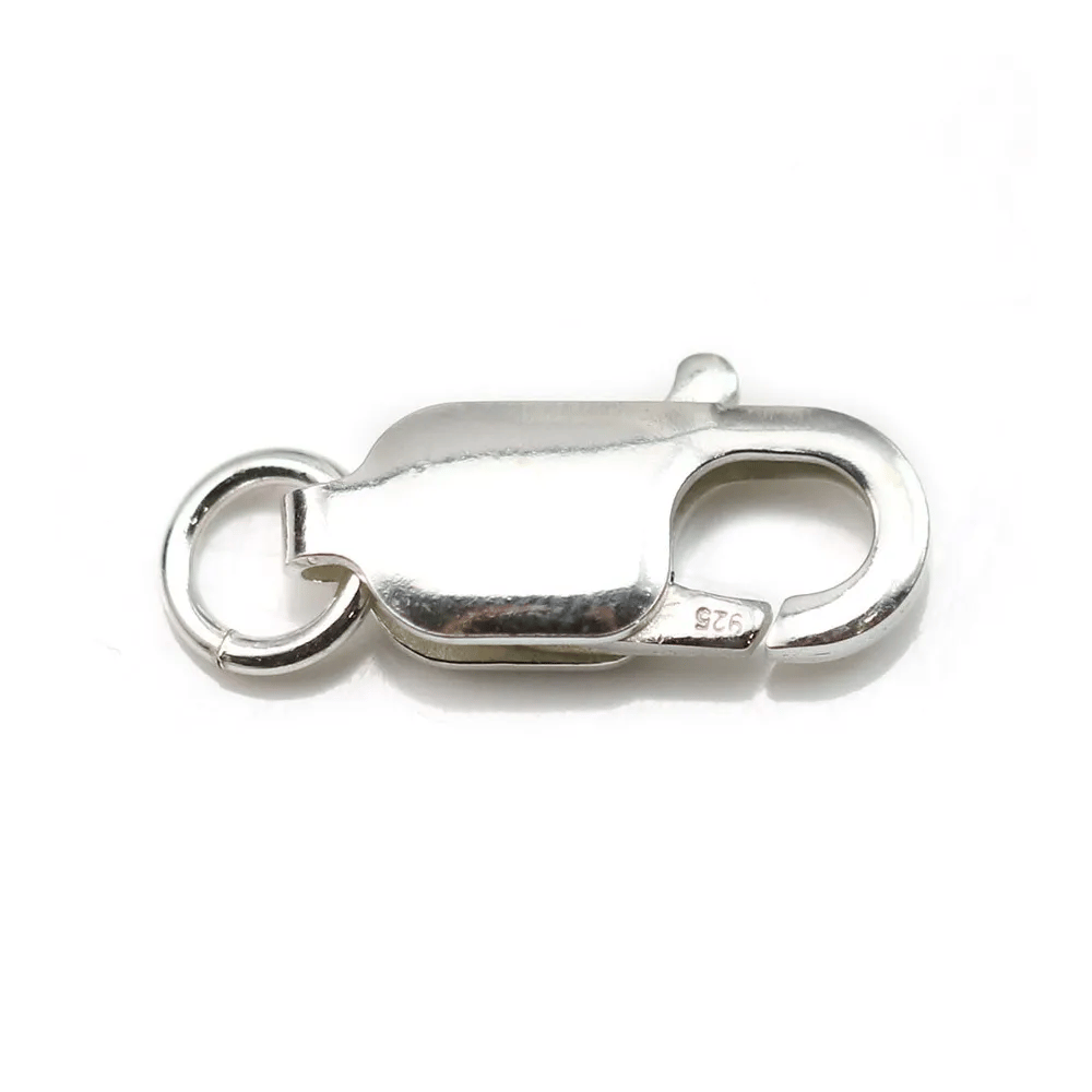 Fermoir mousqueton oval en argent 925 20x9mm x 1pc