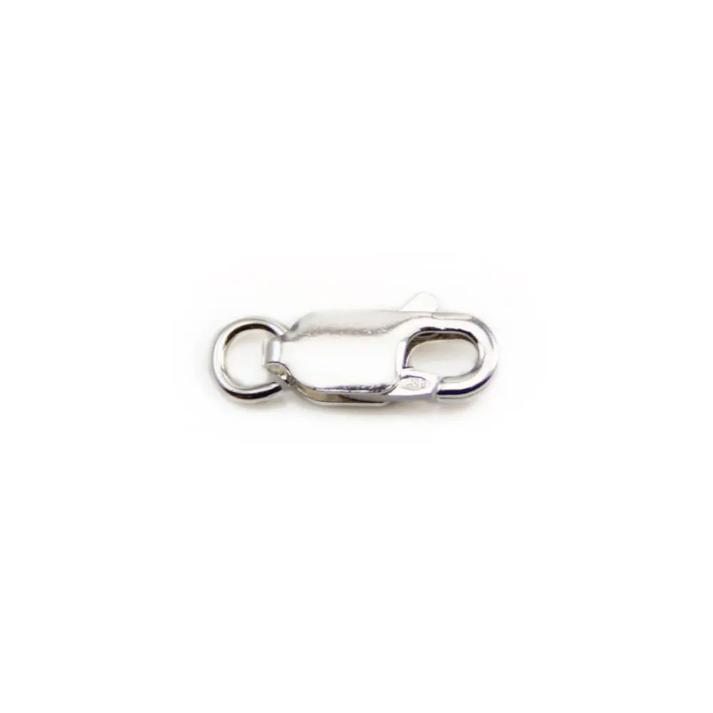 Oval lobster clasp, 925 silver 5x12.5mm x 1 pcs 