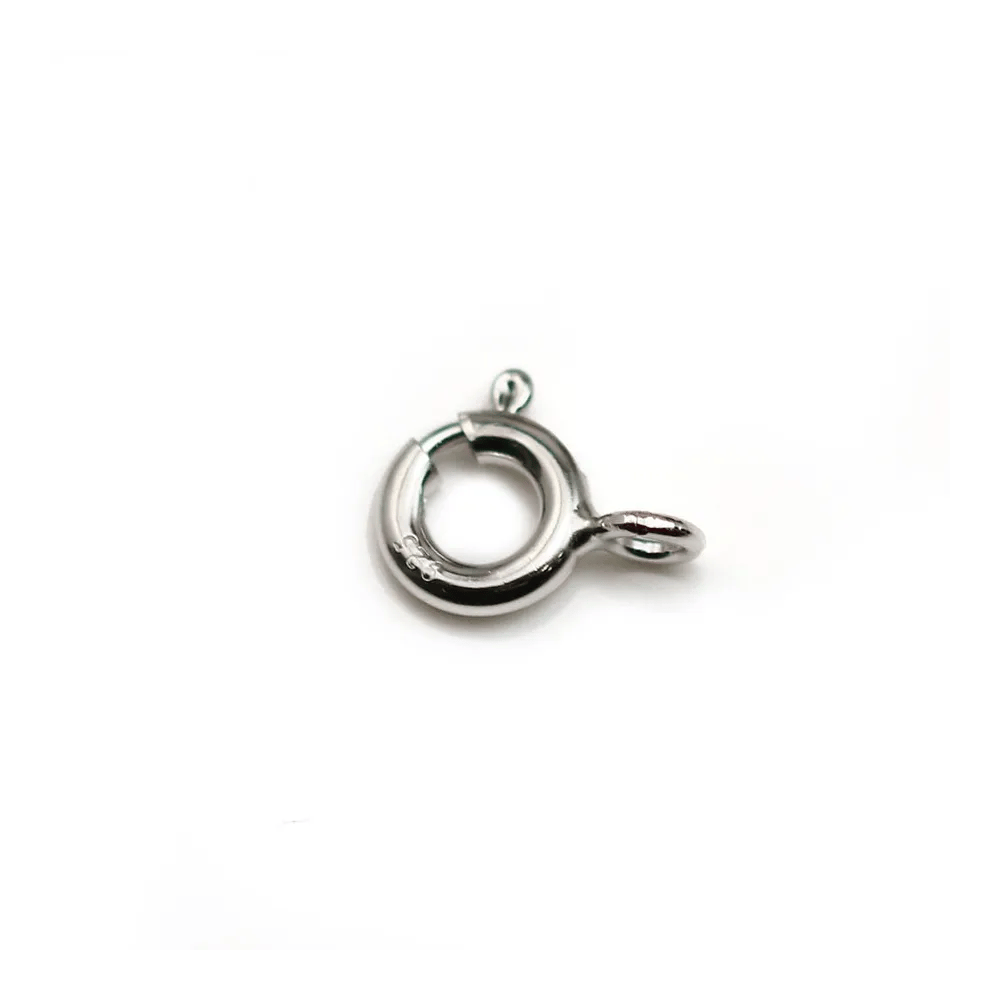 Fermoir à Ressort  Argent 925 Rhodié 6mm x 1pc