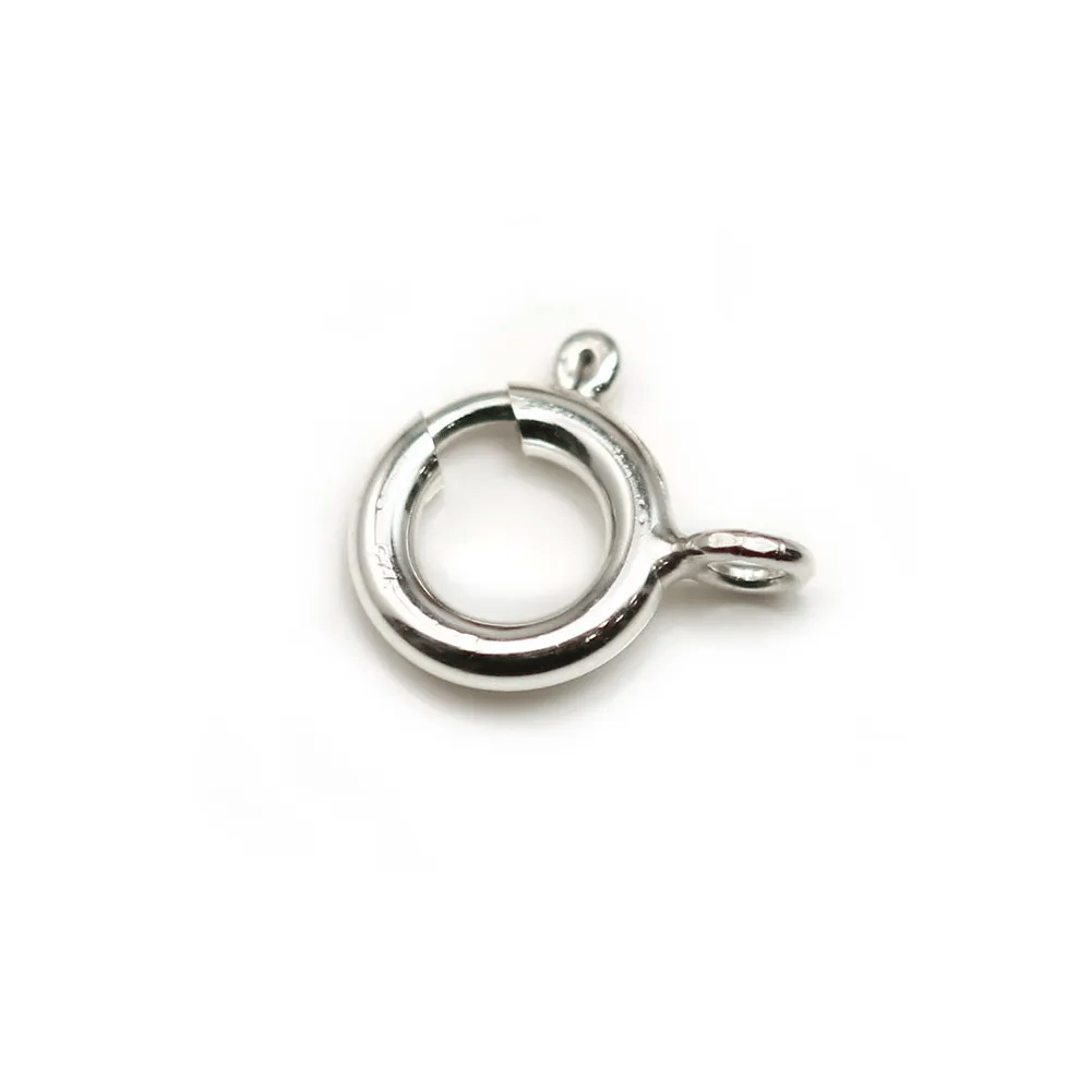 Argent 925 Fermoir ressort 10mm x 1pc