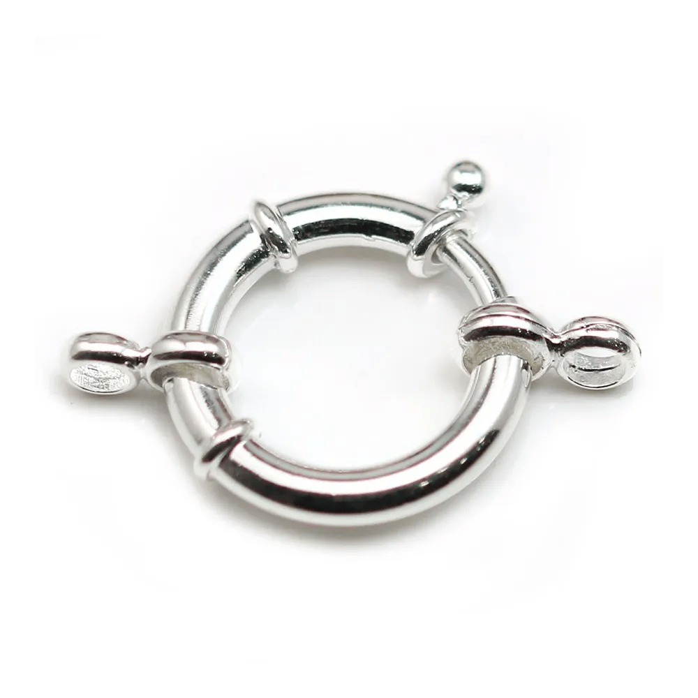 Argent 925 Fermoir à ressort 20mm x 1pc 