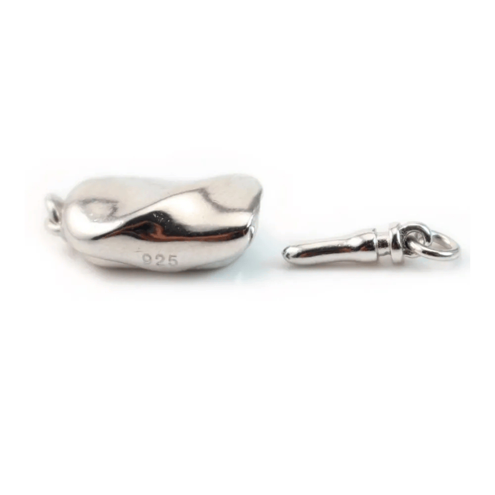 Bellows rectangle clasp, 925 Sterling silver  7x14mm  x 1pc