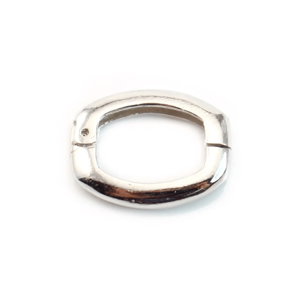 Fermoir Soufflet,  Argent 925 Rhodié  14x18mm x 1pc