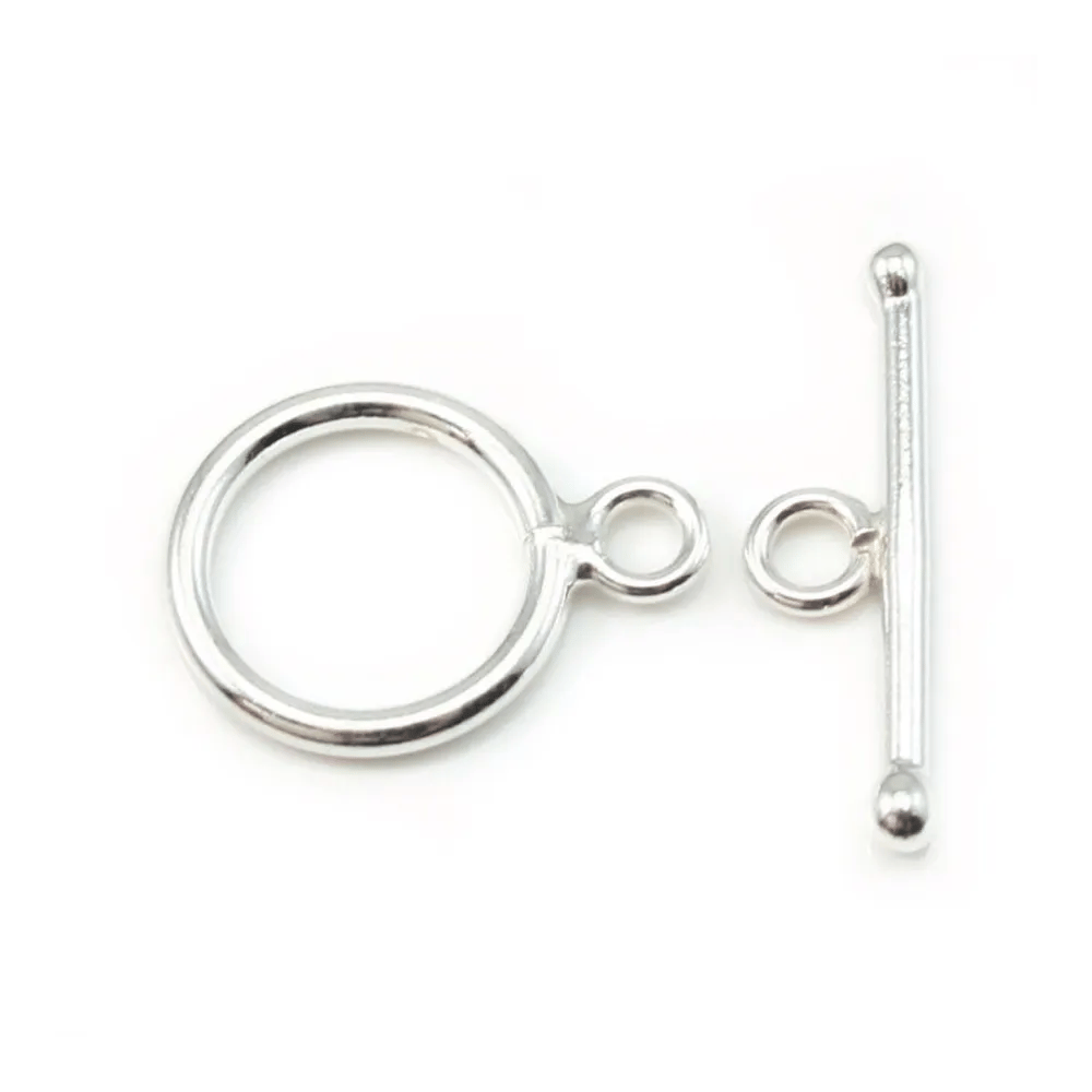 Argent 925 Fermoir Toggle OT  12mm x 1pc