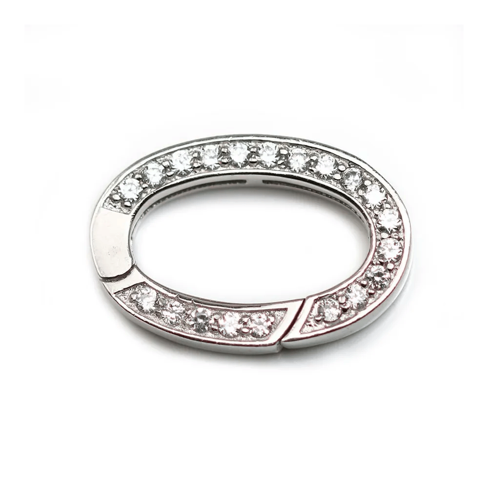 Fermoir with  zircon 15x32mm  x 1pc