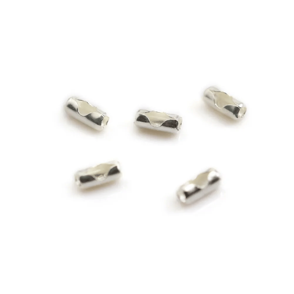 Embouts fermoir pour chaîne à billes 1.5-2mm en argent 925 x 6pcs