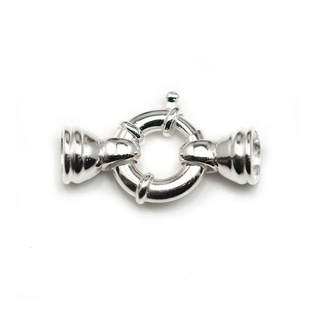 Argent 925 Fermoir a ressort 16x30mm boué  6.5mm x 1pc  