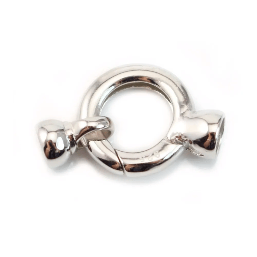 Spring ring clasp, 925 sterling silver  16x24mm with terminator 6.5mmX 1pc  