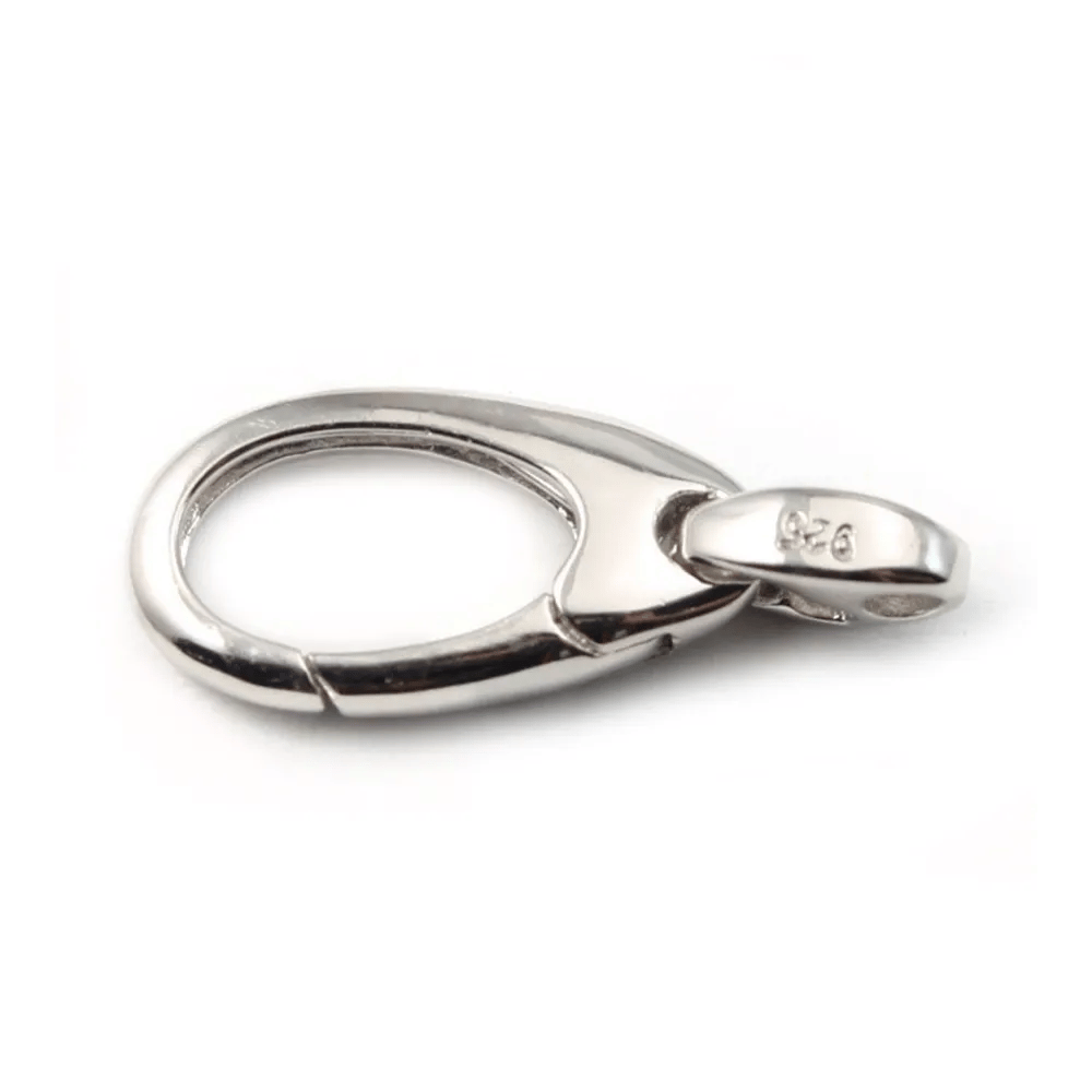 Argent 925 Fermoir porte clé 10x19mm x 1pc