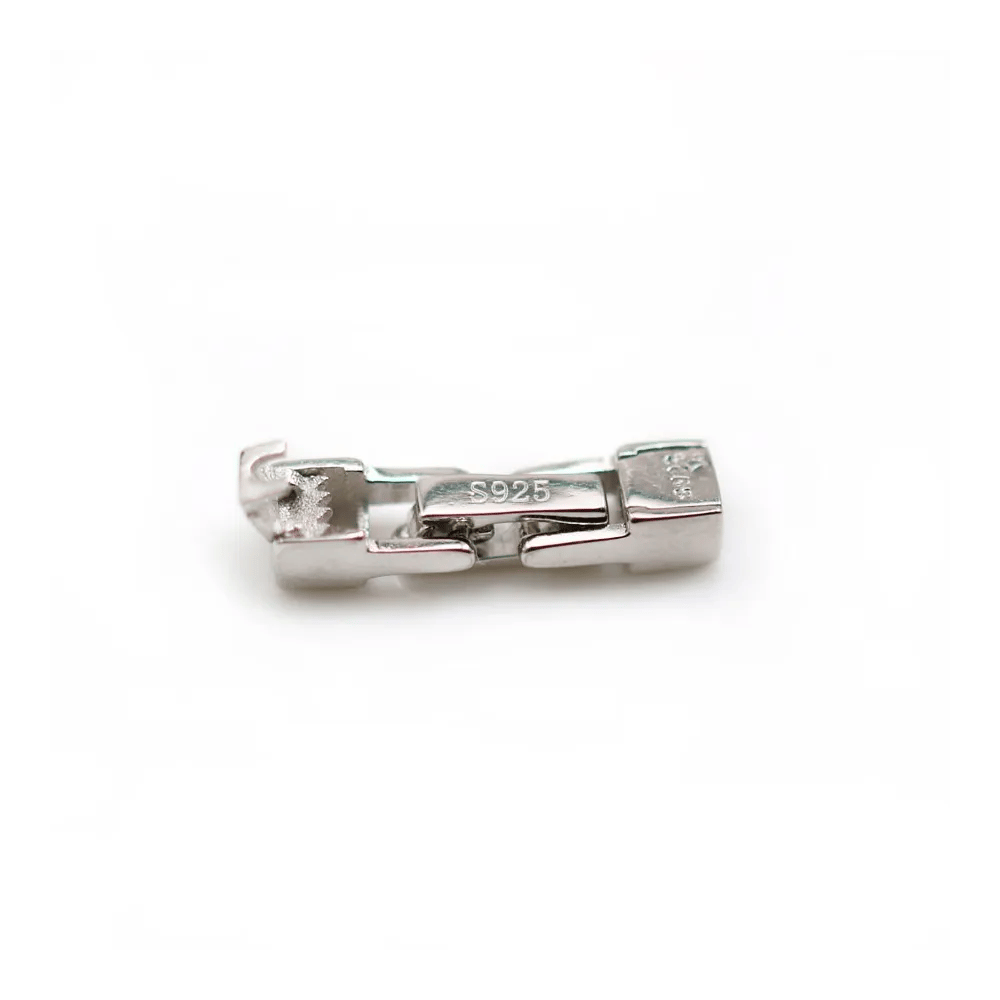 Fermoir crochet en argent 925 rhodié, 4.5x18mm x 1pc