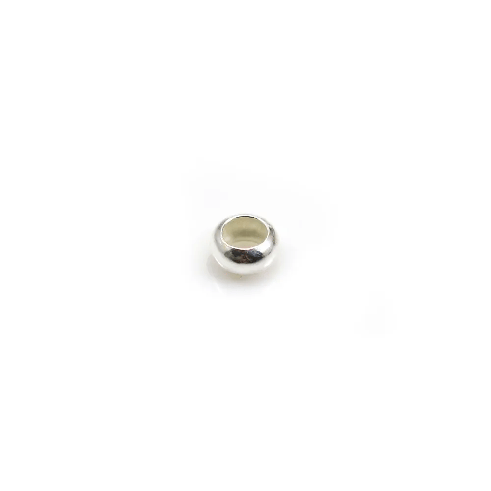 Intercalaire en argent 925, de forme ronde, de taille 2x4mm x 10pcs