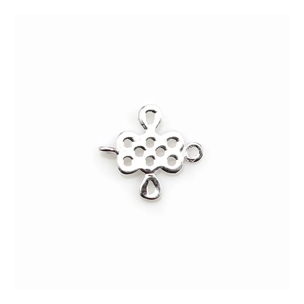 925 Sterling Silver Chinese knot Spacer 9mm x 2pcs 