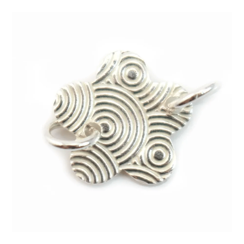 925 Sterling Silver Flower spacer 9mm x 2pcs  