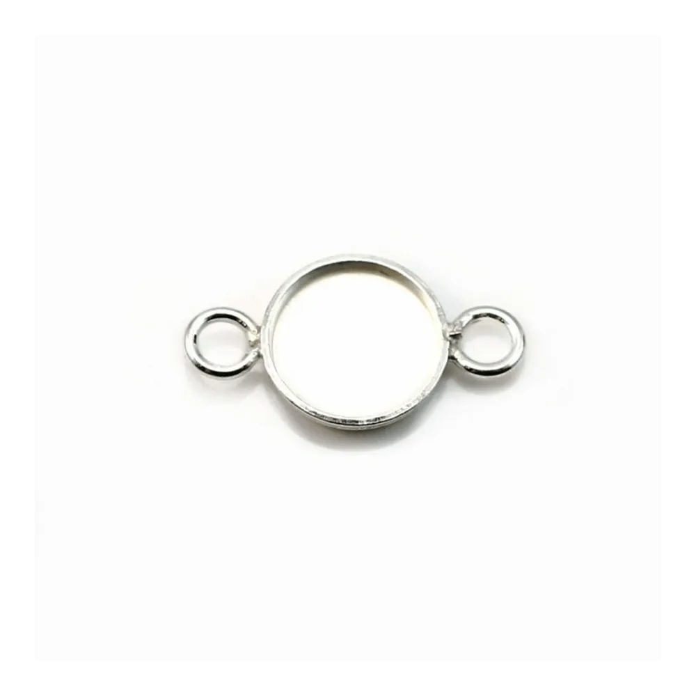 Intercalaire support rond à coller, argent 925, 8mm x 1pc