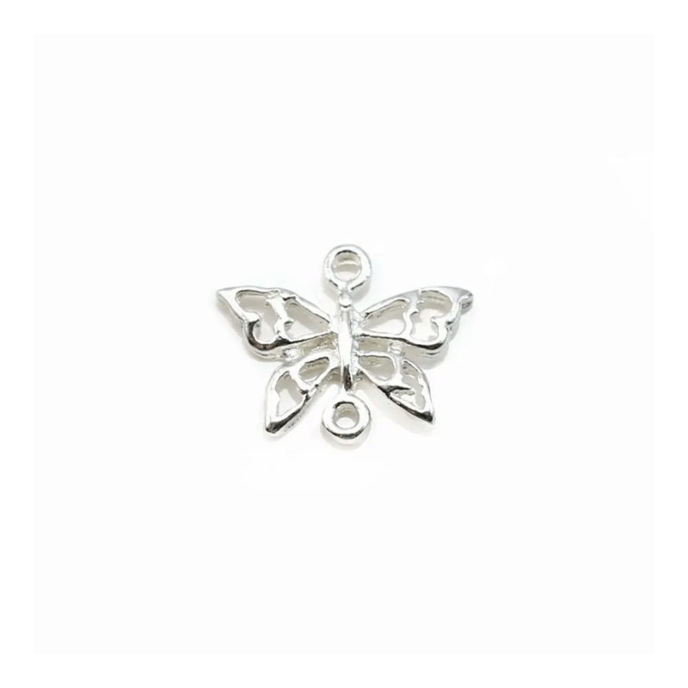 Intercalaire papillon, argent 925, 9x11mm x 2pcs