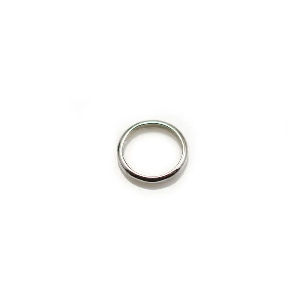 Intercalaire en argent 925, de forme ronde, avec 2 trous, 8mm x 4pcs