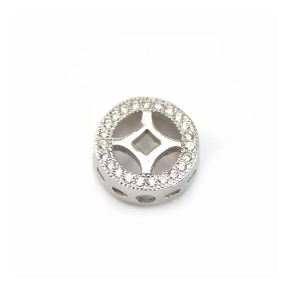 Intercalaire argent 925 oxyde de zirconium 11mm x 1pc