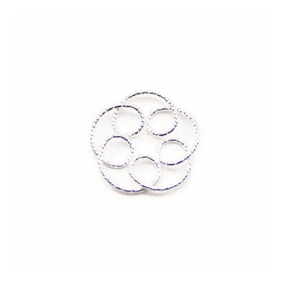 Intercalaire fleur martèle ,20.5mm, argent 925  x 1pc