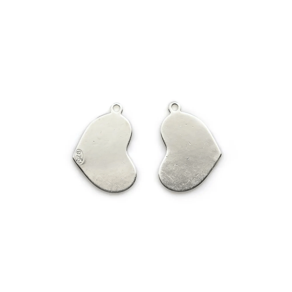 Breloque en forme de coeur 10x14mm x 1pc