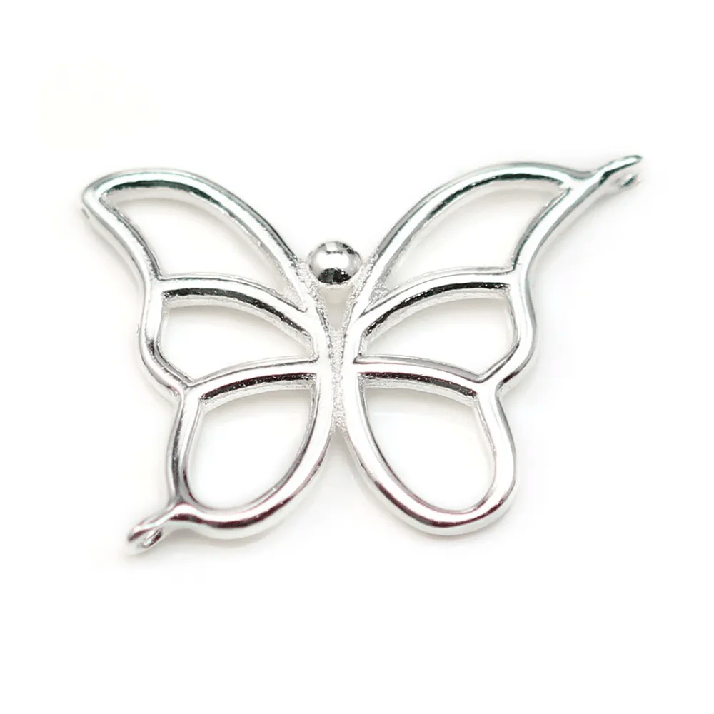 Intercalaire lune en argent 925 9x18mm x 1pc