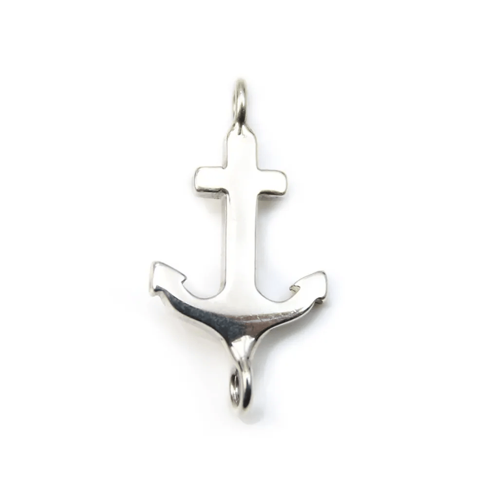 Intercalaire ancre en argent 925  9x19mm x 1pc