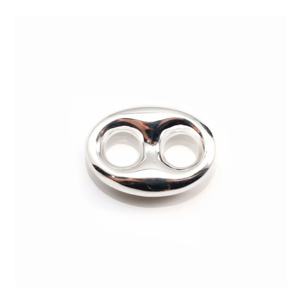 Intercalaire grain de café , 12.5x17mm, argent 925  x 1pc