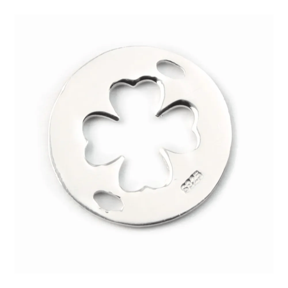 Sterling Silver 925 Spacer round trefle x 1pc