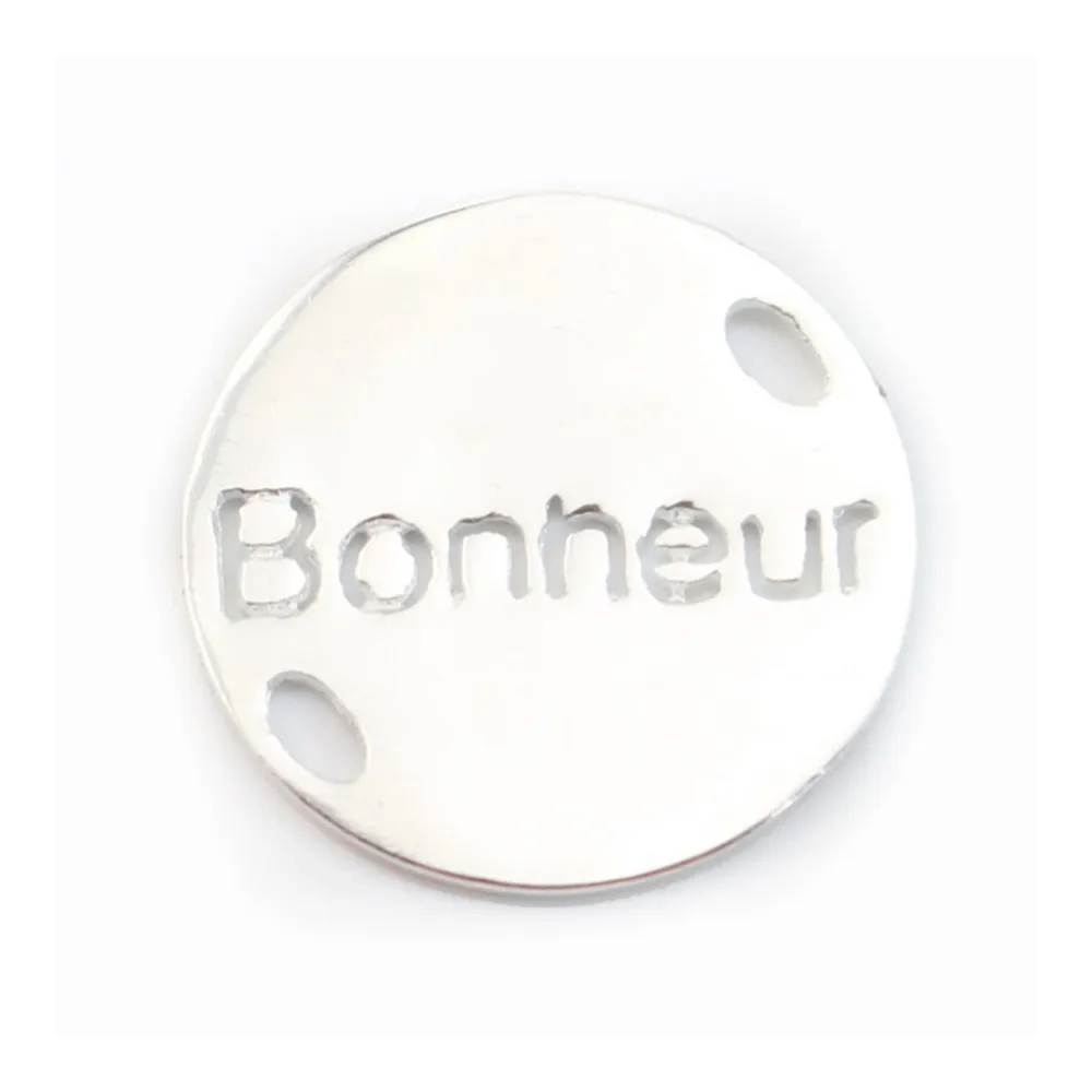 Intercalaire Bonheur  Argent 925 15mm x 1pc 