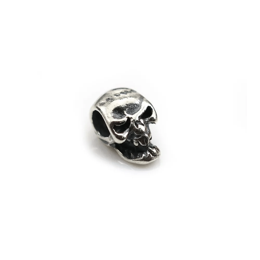 Pendentif en forme de tête de mort, en argent 925, de taille 5x10mm x 2pcs